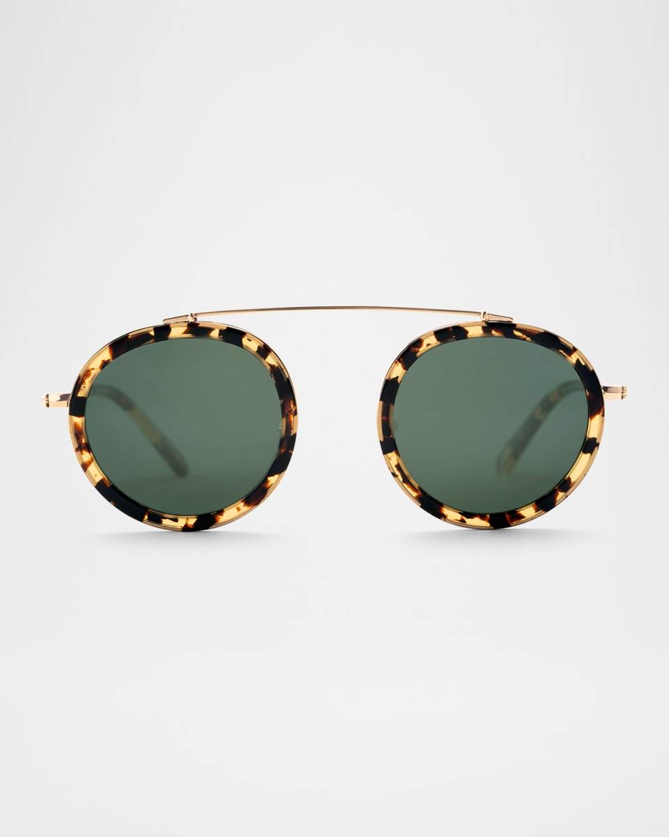 Conti Acetate & Stainless Steel Round Sunglasses